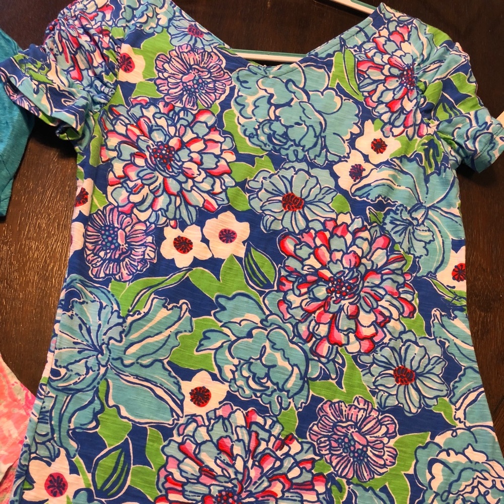 Lilly Pulitzer blue May showers shirt